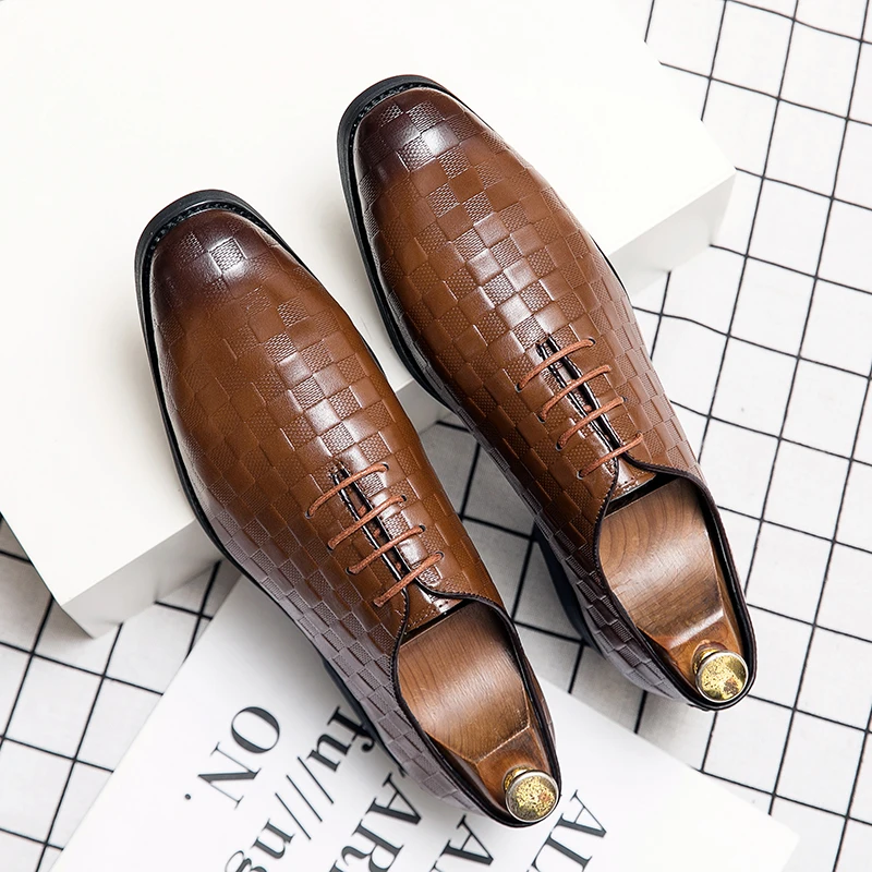 

38~48 Luxury Designer Mens Business Stylist Casual Leather Loafers Man Moccasins Formal Oxfords Male Wedding Dress Shoes for Men