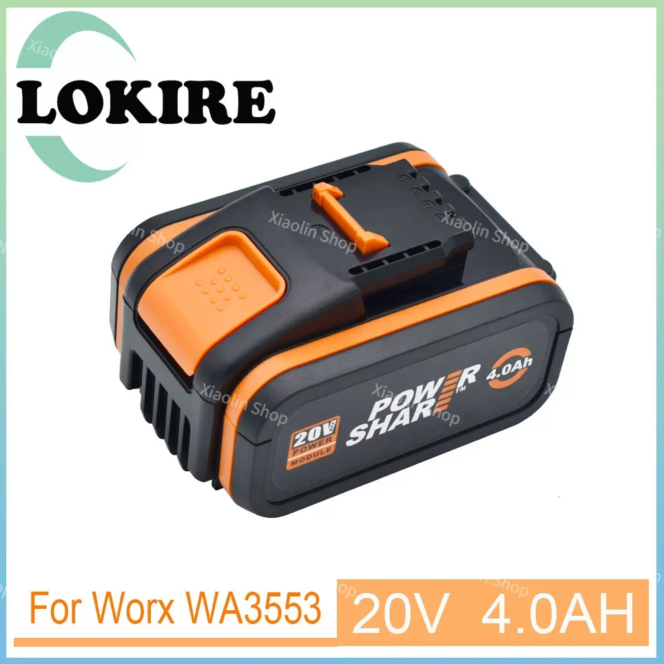 For 20V Battery 4000mah Li-ion for Worx WX390/WX176/WX166.4/WX372.1 WX800/WX678/WX550/WX532/WG894E WG629E/WG329E/WG2