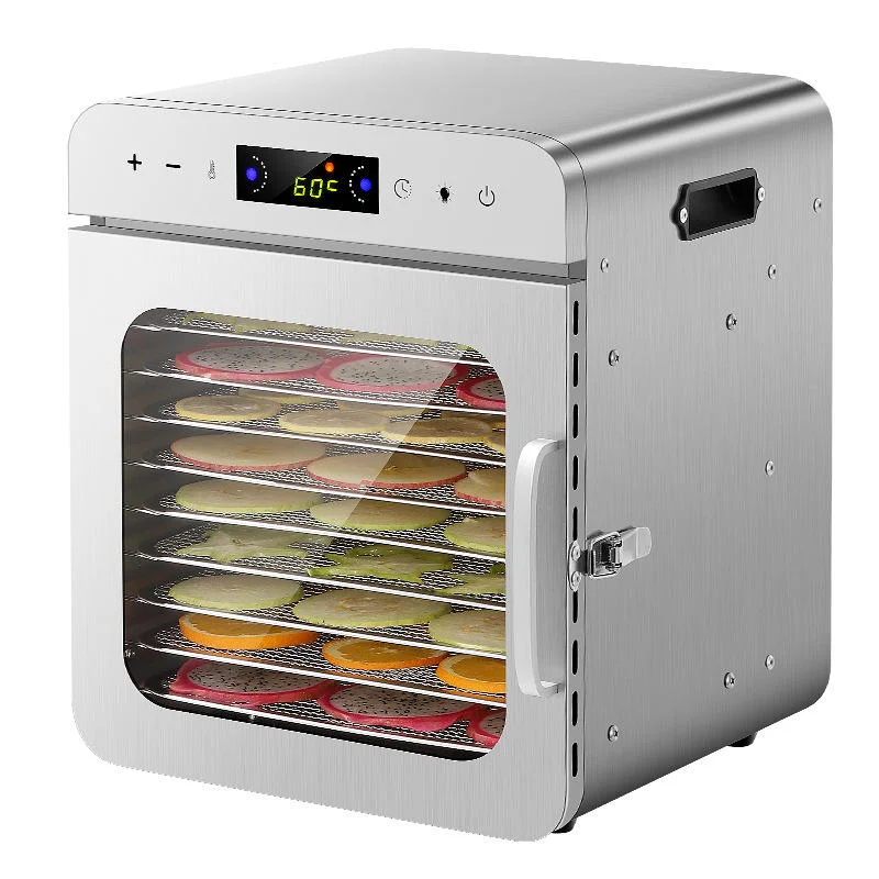 Household fruit dehydrator Stainless steel 8-plate dryer Vegetable jerky Beef jerky Food dehydrator