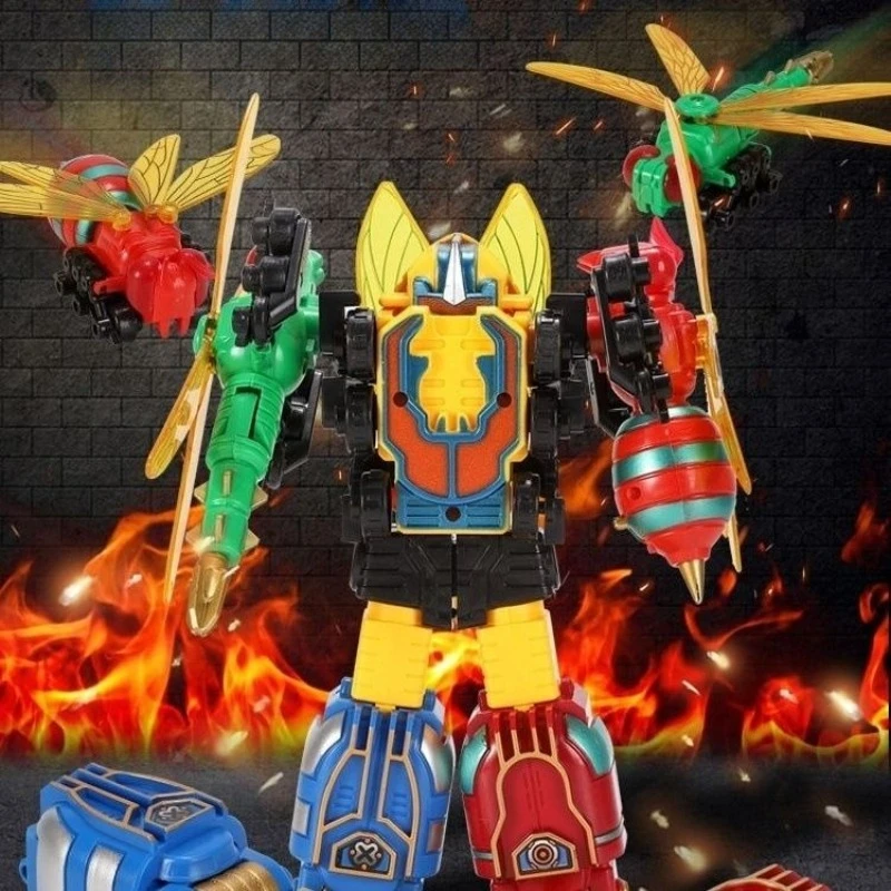 التحول الجديد 5 في 1 مزيج الحشرات البلاستيكية نموذج اللعب أنيمي عمل الشكل روبوت اللعب البلاستيكية أفضل هدية طفل رضيع #3