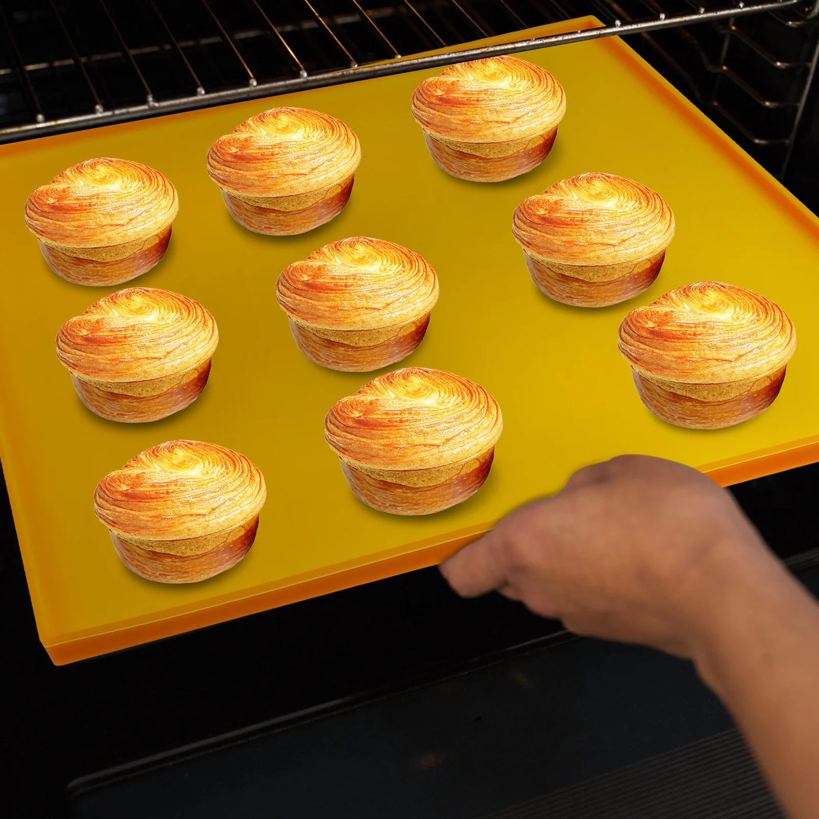 

Silicone Baking Mats Raised Edges Nonstick Tray Liners Reusable Sheets Oven Safe Baking Pads for Cookies Cake Rolls Dehydrated