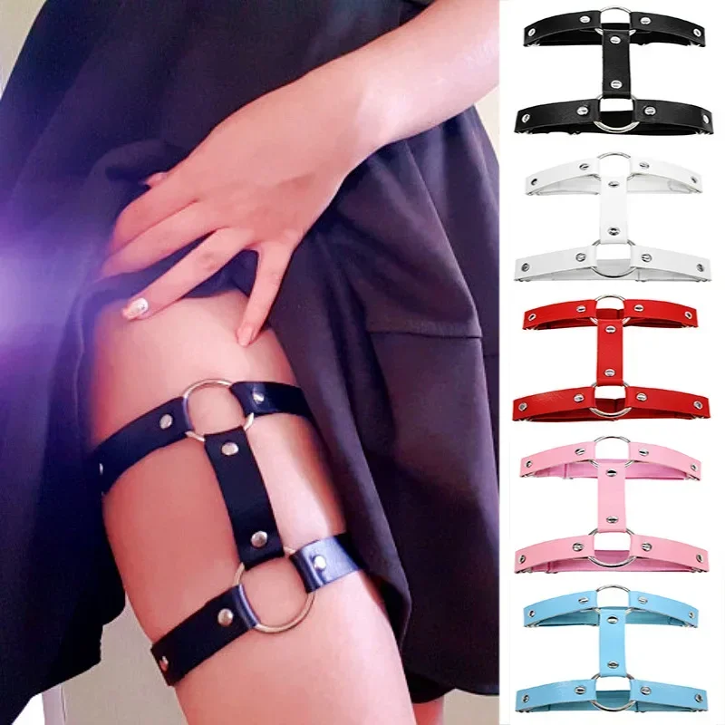 

Pu Leather Garter Belt Punk Harness For Women sexy Lingerie Belts Stockings Body Bondage Leg Harness Belts Suspender Goth Clothe