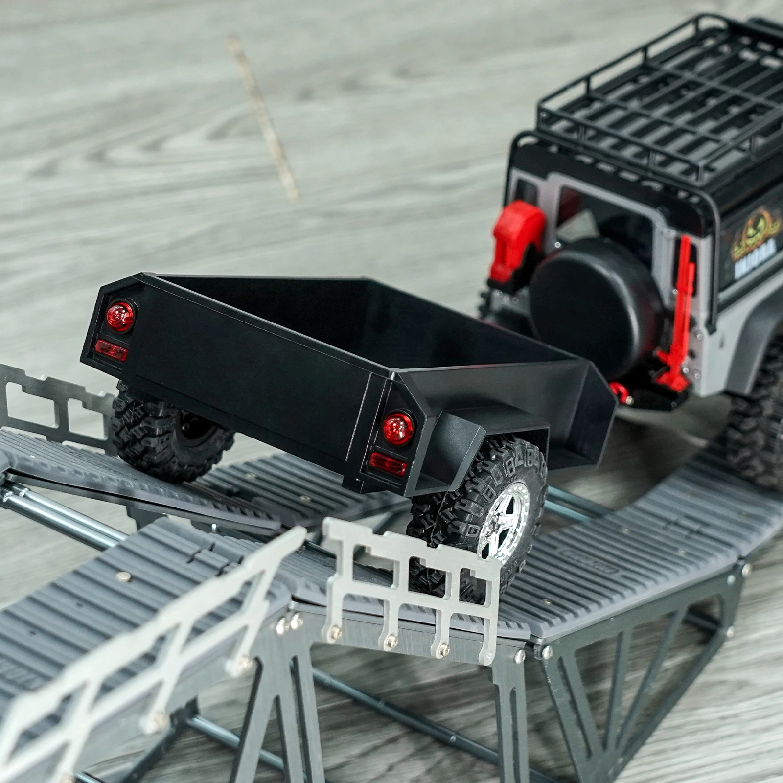 Przyczepa użytkowa INJORA ze zaczepem do modernizacji 1/18 RC Crawler Car TRX4M