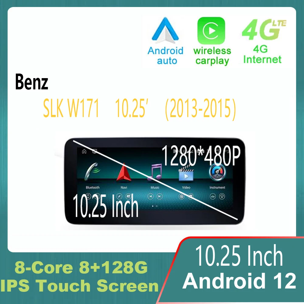 

Автомобильный мультимедийный плеер Android 12 для Mercedes Benz C класса W204 2011-2014 NTG 4.5 система радио GPS навигация видео Carplay авто