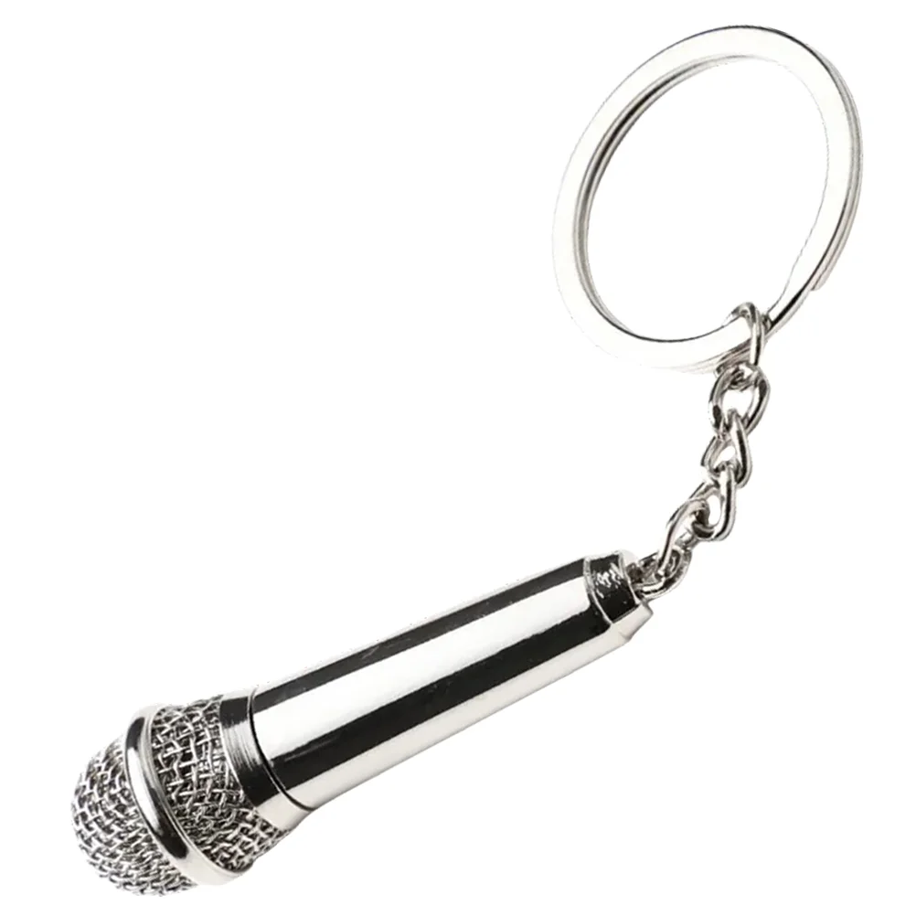 Microphone Keychain Festival Gift Chains Bag Pendant Music Hanging Pendants of The Lid