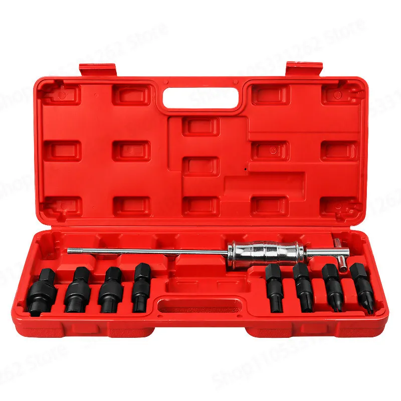 9-Piece Set Inner Bore Bearing Removal Rama Puller Wheel Hub Perrin Bearing Slip Hammer Rama Puller Tool