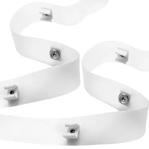 Imagen 1 del producto Tira de cortinas para RV, piezas y herrajes transparentes para muebles de RV, cinta deslizante para cortinas, 2 uds., herrajes para cubrir ventanas para usar con techo o