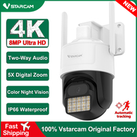 Vstarcam Wifi 8MP 4K Outdoor HD Waterproof Security IP Cameras 2-way Audio PTZ 8X Zoom Smart Home Color night vision CCTV Cam