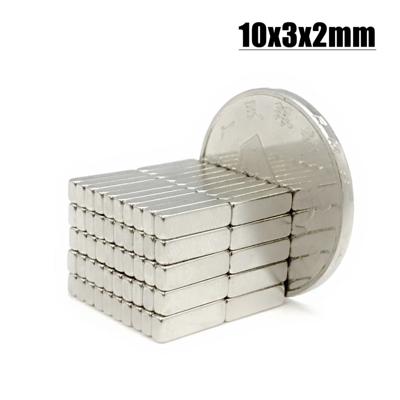 10*3*2mm Magnet 20-1000pcs N35 NdFeB Permanent Magnetic Imanes Neodymium Magnet Fridge Magnets 10x3x2mm Magnet Accessory