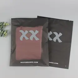 50 custom black transparent frosted zipper bags clothing packaging bags travel storage ziplock bags custom printed logo