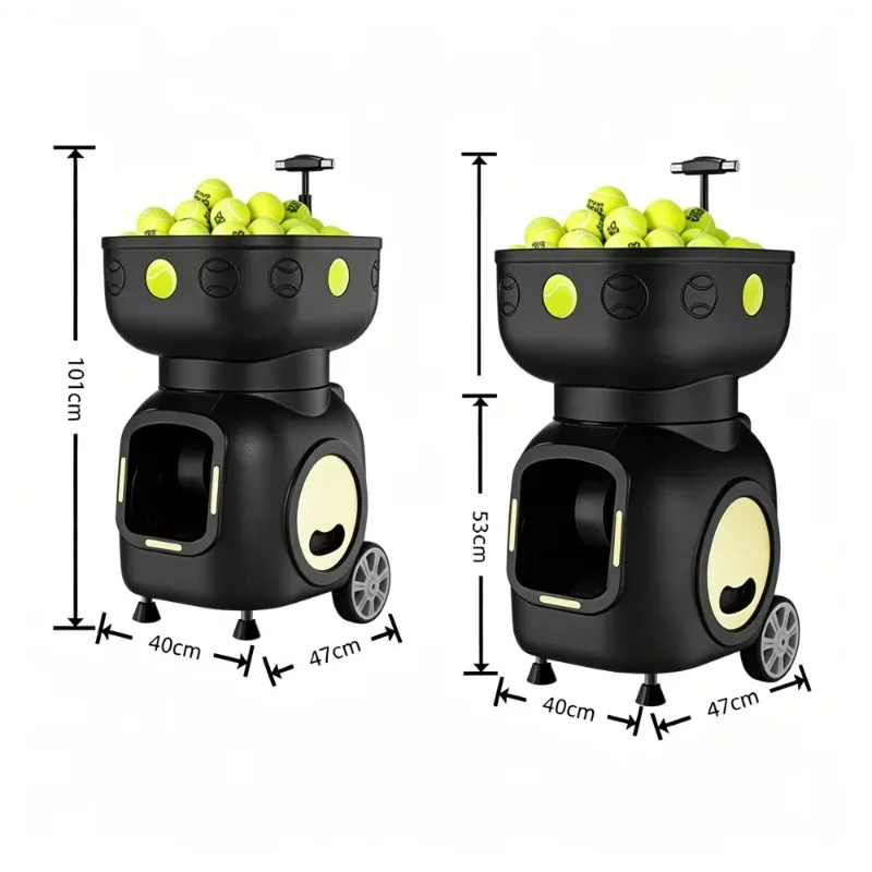 Airo Wireless Control Tennis Launcher, KASWAY Portable Smart Feeder for Automatic Practice Serving