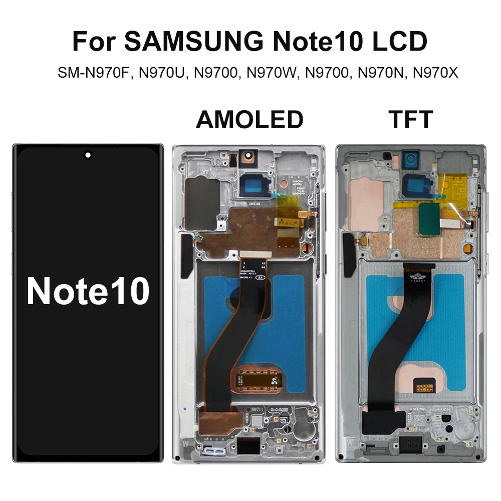 Note10 N970F N970F/DS Display Screen for Samsung Galaxy Note 10 LCD Display with Touch Screen Digitizer Assembly Replacement