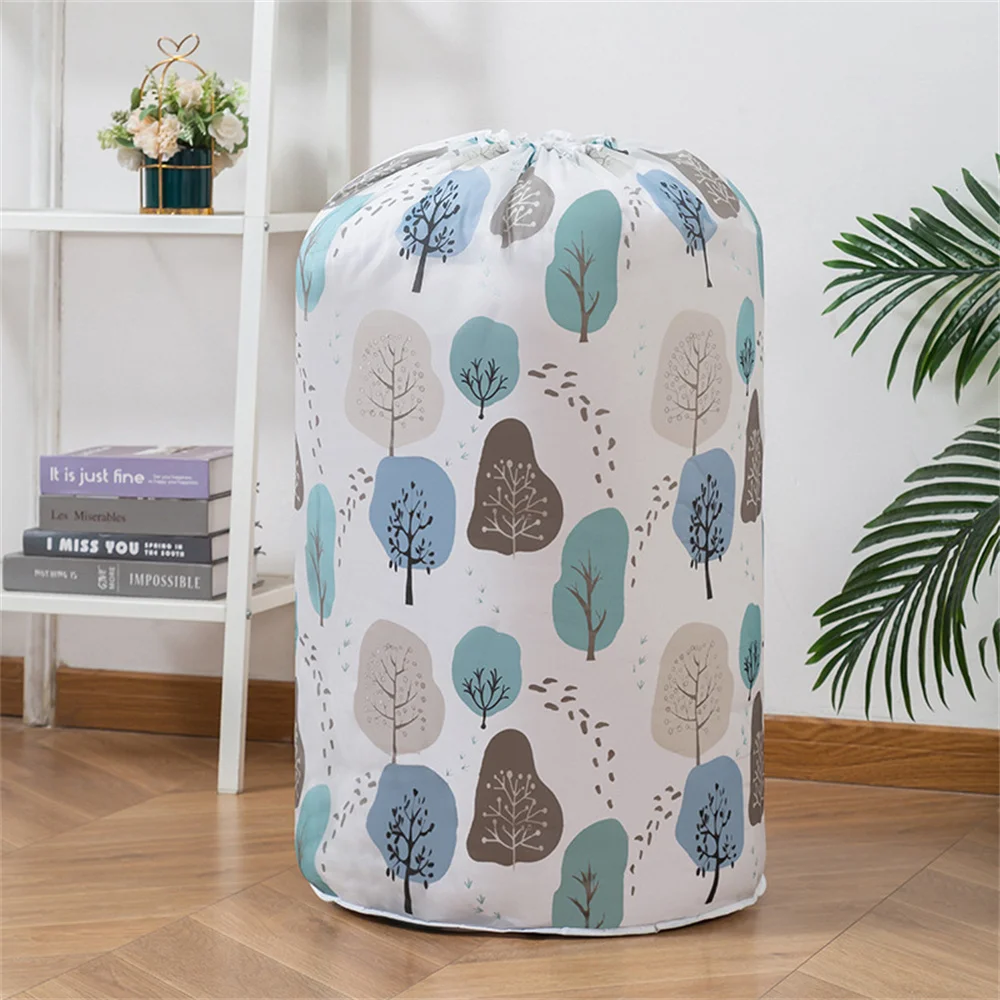 Quilt Storage Bag Large Capacity Drawstring Cotton Clothing Sorting Dustproof Bag Household Thickened Cloth Organizer Pouch