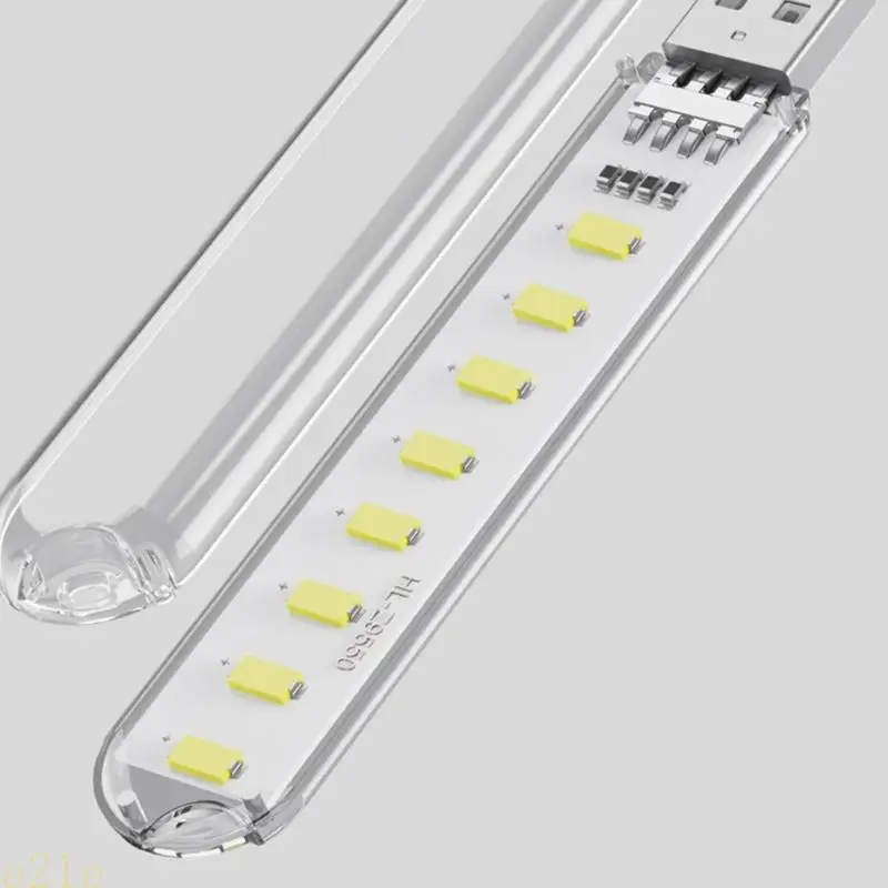 E21E USB Power 8 LED إضاءة بيضاء للتخييم والصيد وغرفة النوم والقراءة