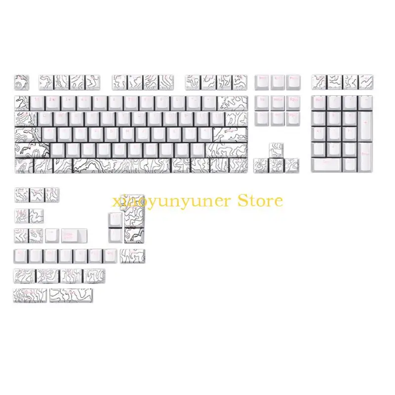 P9JB Backlit Keycap Set 135PCS 5 Sides Dye Sub Line for Mechanical Keyboard