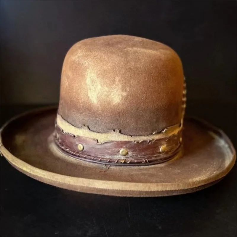 A domed felt hat is fashionable pure top
