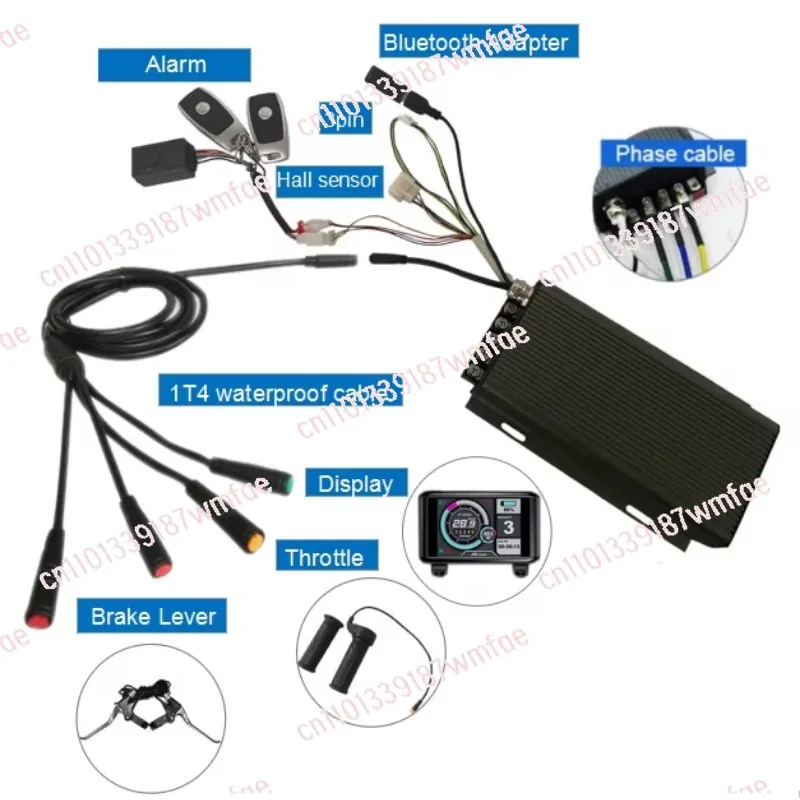 SVMC7280/100/150/200A Program Waterproof Controller Display Throttle Set 3KW-8KW Electric Bike Bike Kit