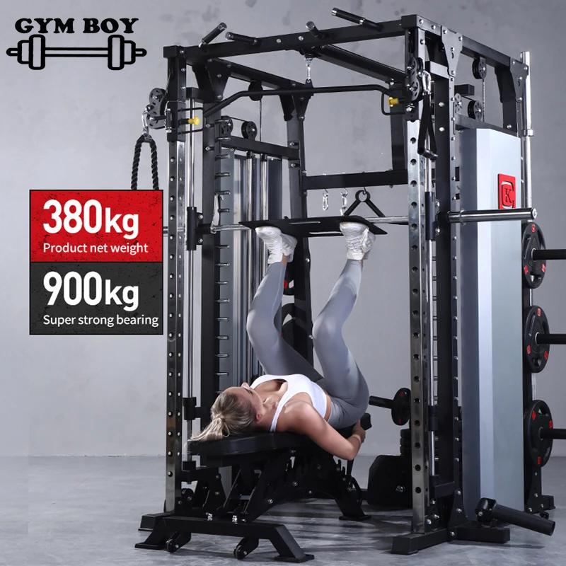 Smith Machine Comprehensive Training Device, Household Reclining Squatting, Gantry Multi-Functional Fitness Equipment Free Ship