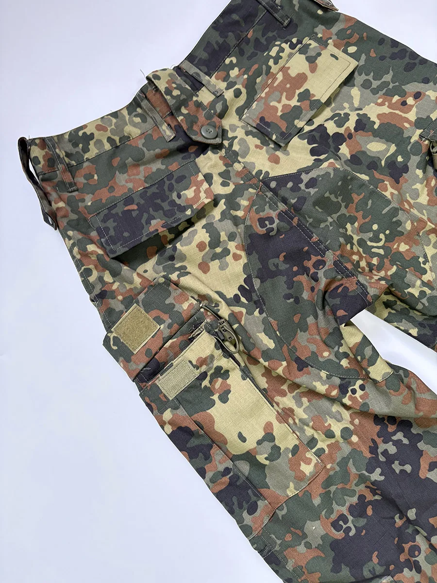 Deutschland Camouflage Dschungel Trainingsuniform ACU Feldanzug Flecktarn Dschungel Spot Set für Männer, Feldtraining Anzug Kampf ACU Set – Detail 15