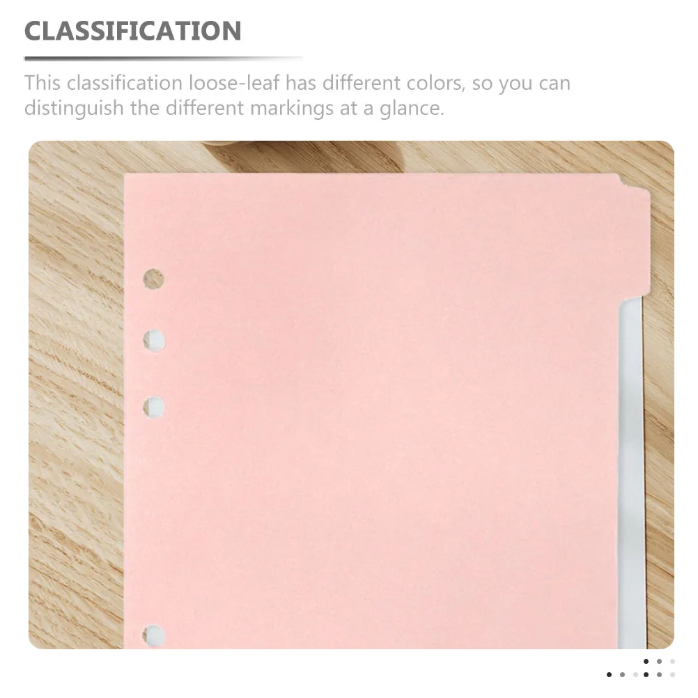 

Sheets A5 Loose Leaf Notebook Dividers 6 Ring Tab Dividers For 6 Ring Binder Hole Binder Tabs Separator Pages ganizers