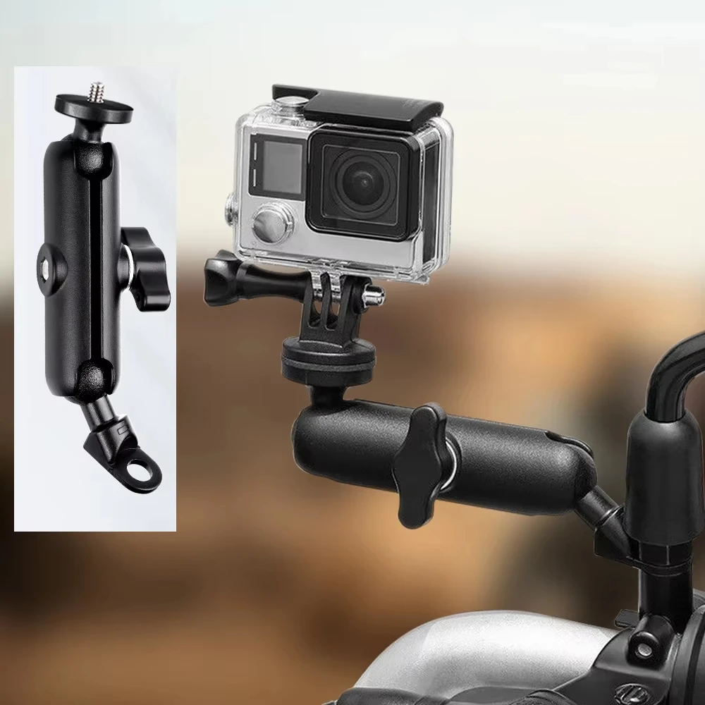 Motorcycle Handlebar Mount Aluminum Holder For GoPro Hero 13 12 11 10 9 Insta360 AKASO SJCAM DJI Osmo Action Camera Accessories