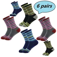 6 Pairs Team Cycling Socks Professional Sports Bike Socks High Quality Running Socks Basketball Socks Many Colors