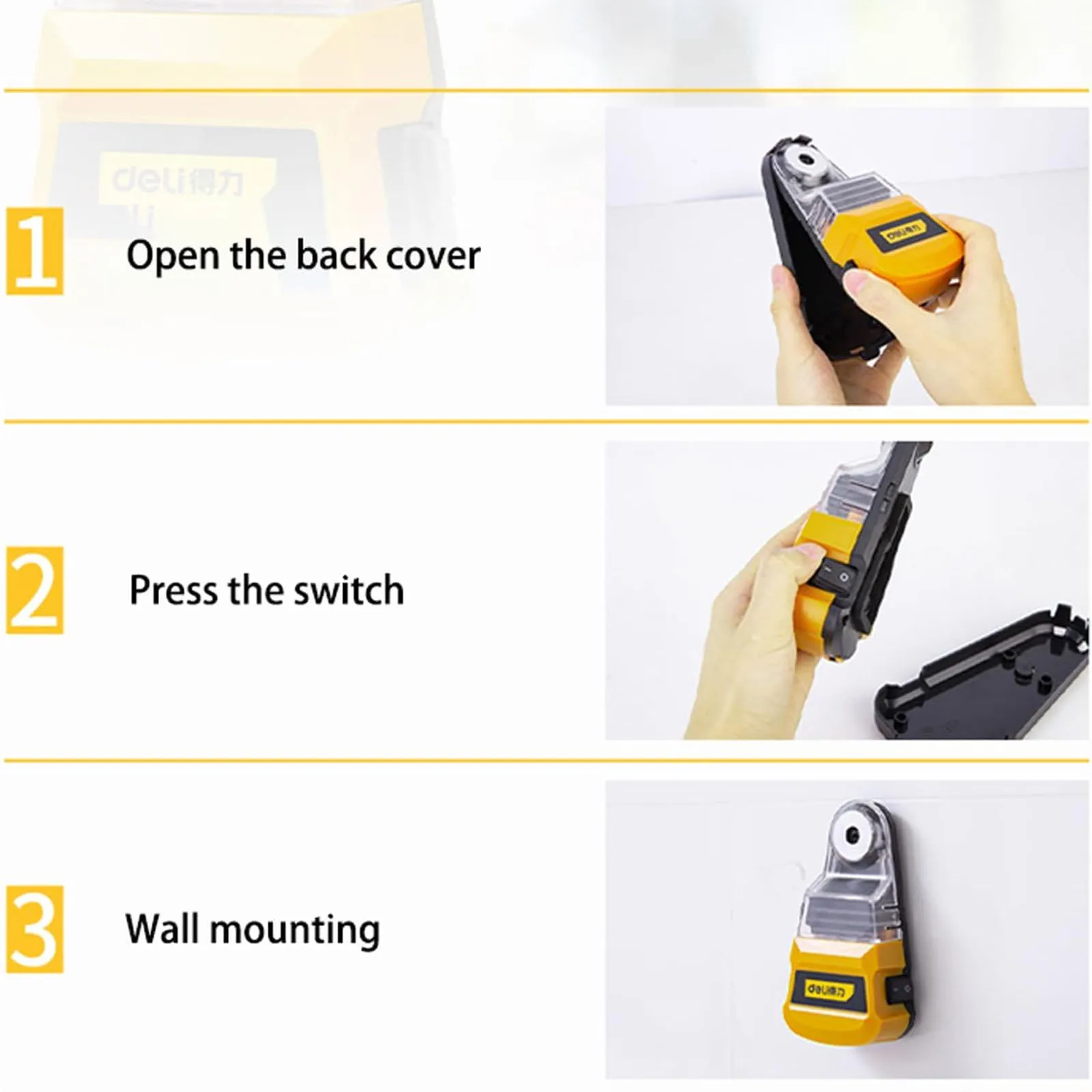 Vacuum Adsorption Automatic Dust Collector, Portable Wall Vacuum Drill Cordless Dust Cleaning Tool, Suitable for 10mm Electric D