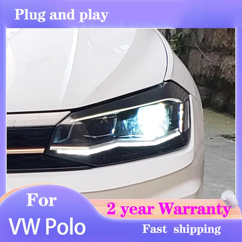 

Car Styling for VW Polo Headlights 2019-2020 New Polo LED Headlight DRL Head Lamp Low Beam High Beam ALL LED Accessories