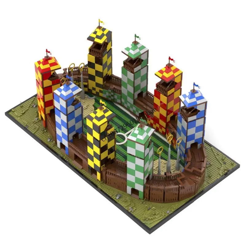 New 7206Pcs Hot Famous Magic Movie Moc Wizarding Sport Stadium Model Custom Puzzles Diy Creative Ideas Kids Toys Birthday Gifts