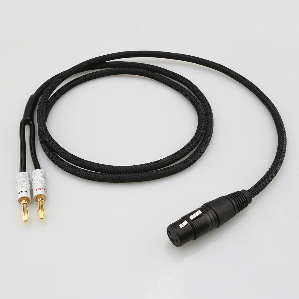 HiFi XLR أنثى إلى 4 مللي متر الموز كابل مكبر الصوت XLR 3 دبوس أنثى إلى المزدوج الموز المقابس كابل الصوت مكبر للصوت