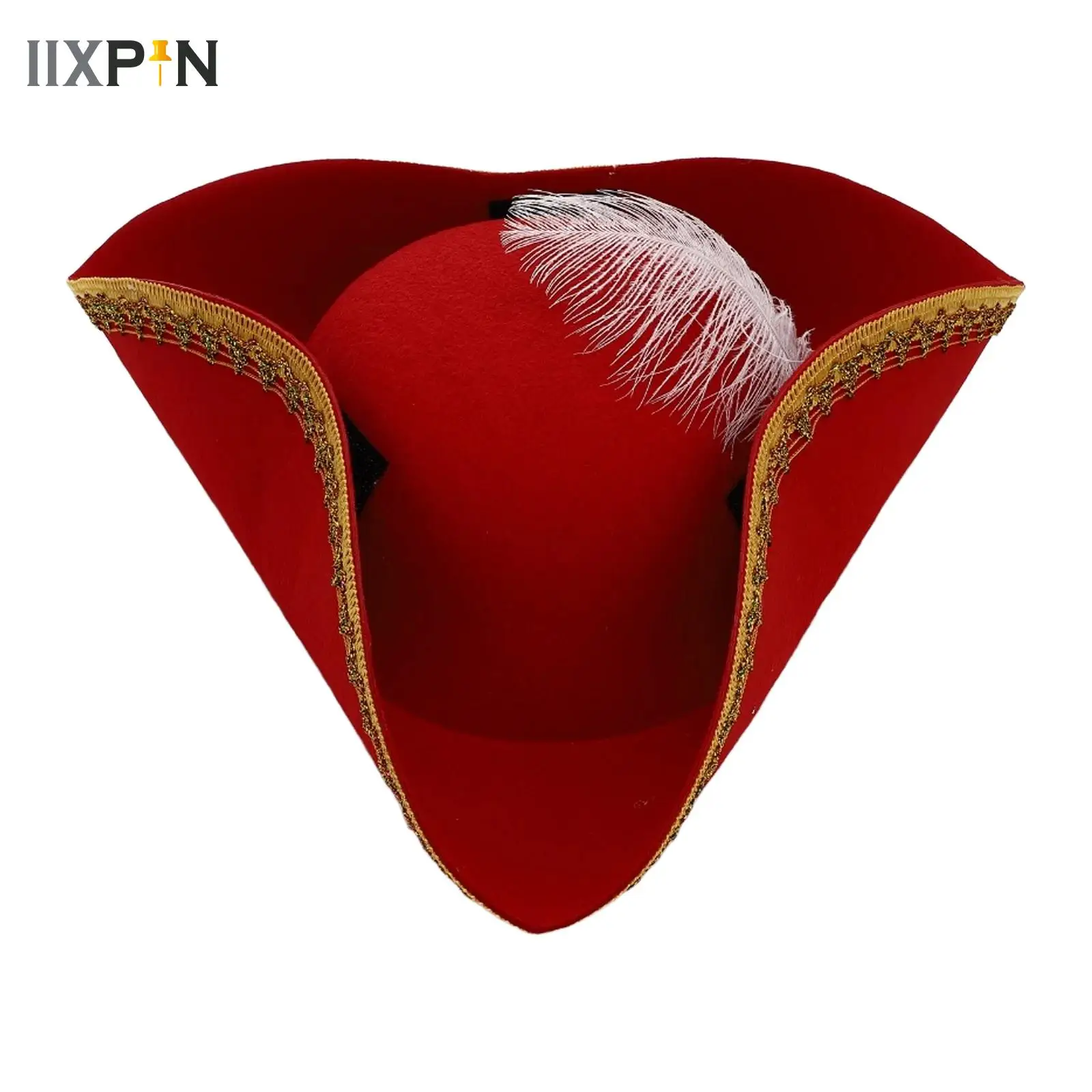 Halloween Pirate Captain Dress-up Hat Adult Women Men Cosplay Props Party Performance Pirate Captain Party Hat Cap Headdress