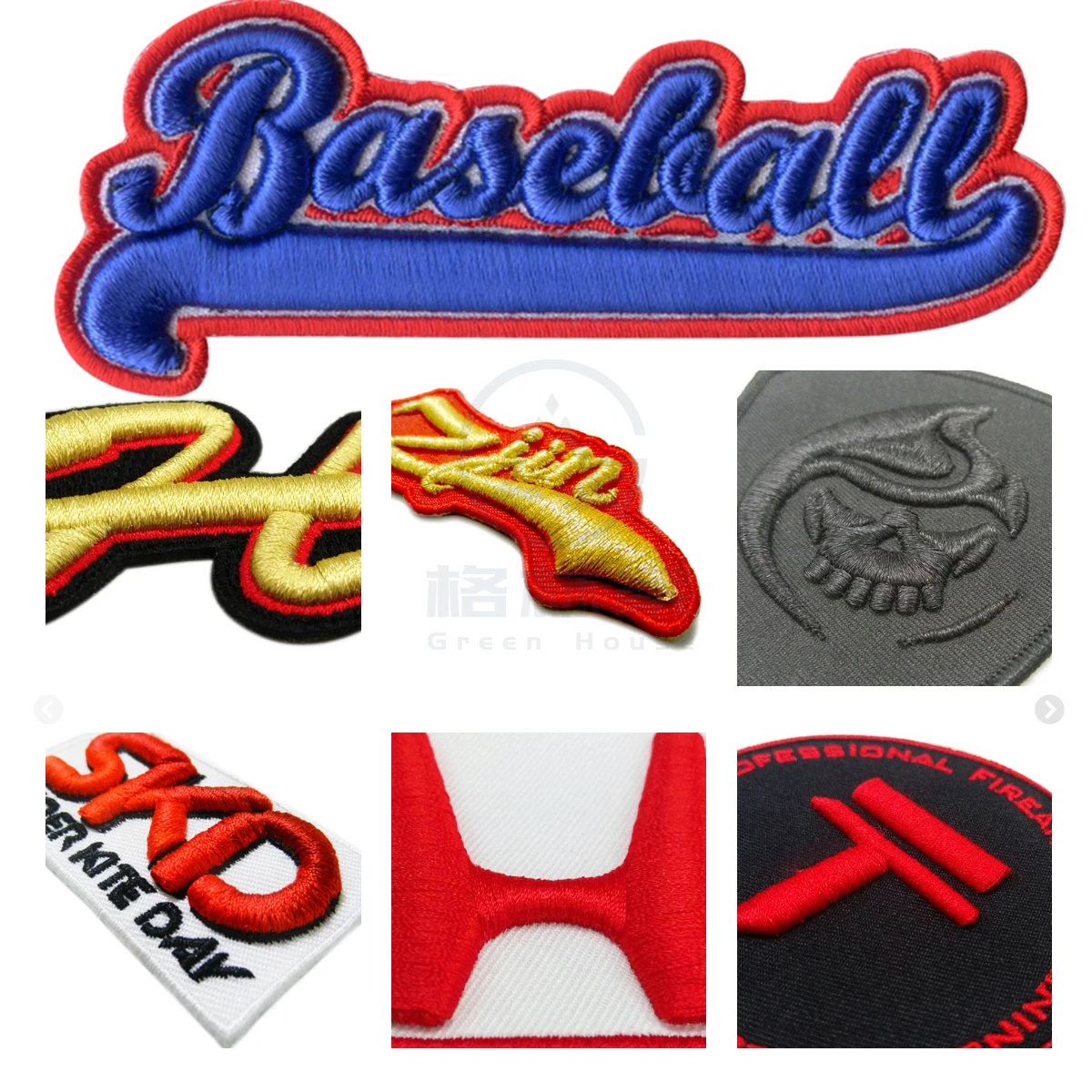 Custom 3D Puff Embroidery Patches 3D Name for Caps Jackets Bag Charms Embroidered iron on Patches for Clothing Customized Sewing