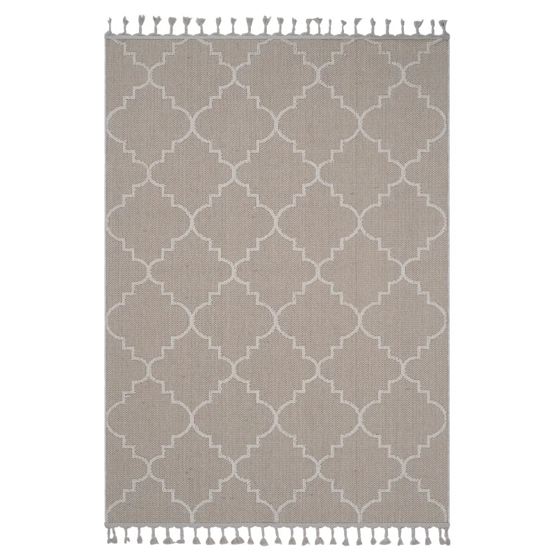

NAAR Guros Collection 4X6 Ivory / Trellis Indoor / Outdoor Area Rug