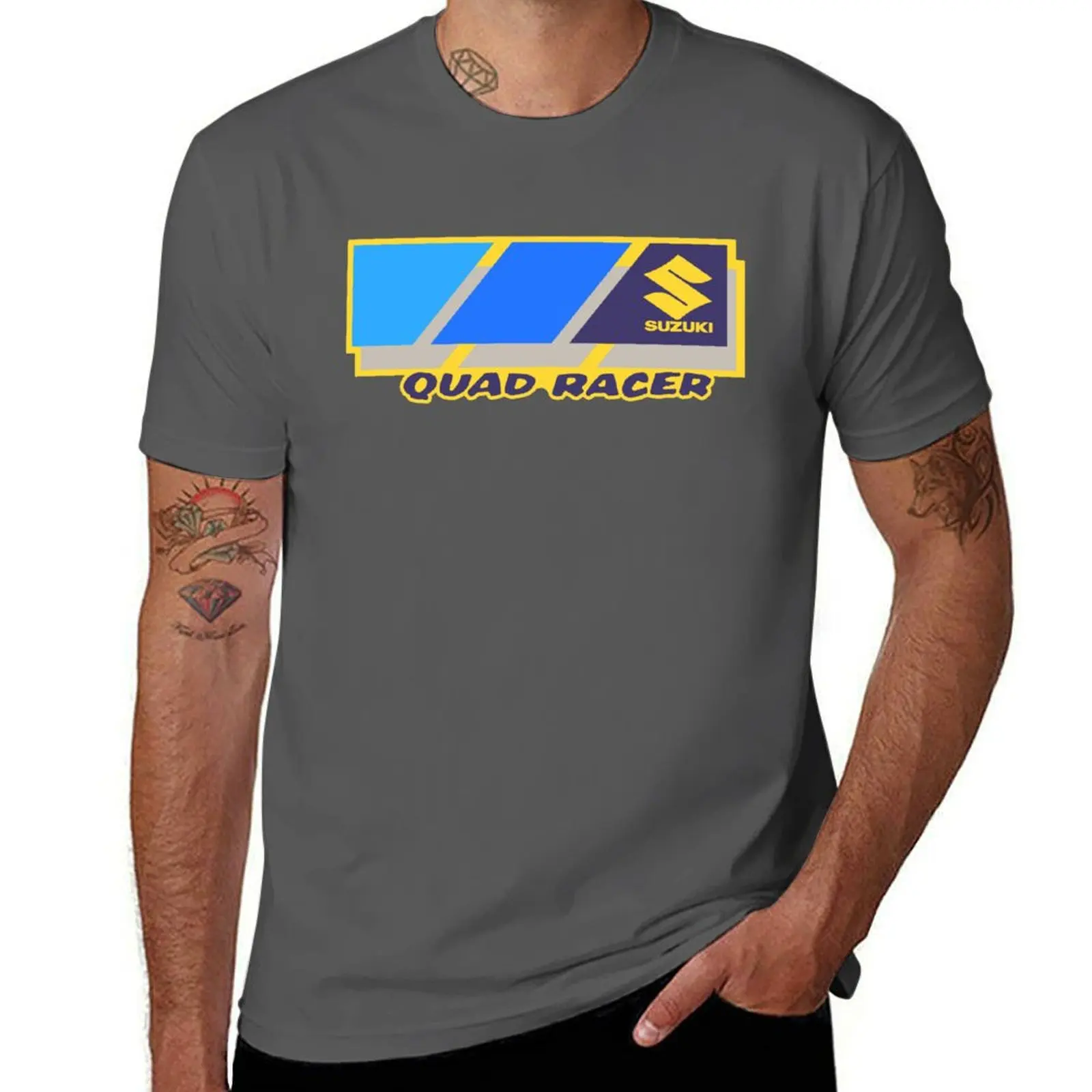 1980's Suzuki Quad Racer Reproduction Print T-Shirt essential t shirt Short sleeve tee designer t shirt men