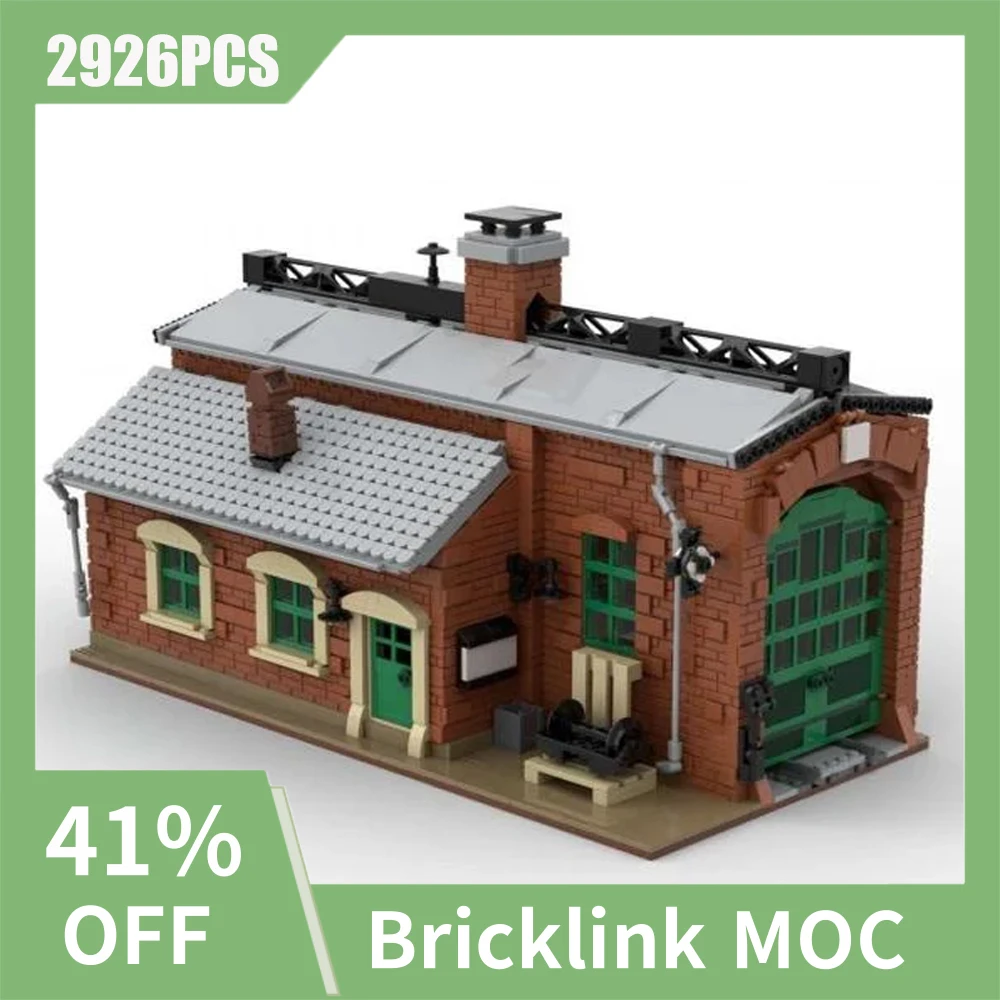 NEW 2926PCS City Hot Selling Street View Moc Modular Small engine shed model DIY creative ideas Child Toy christmas Gift Blocks