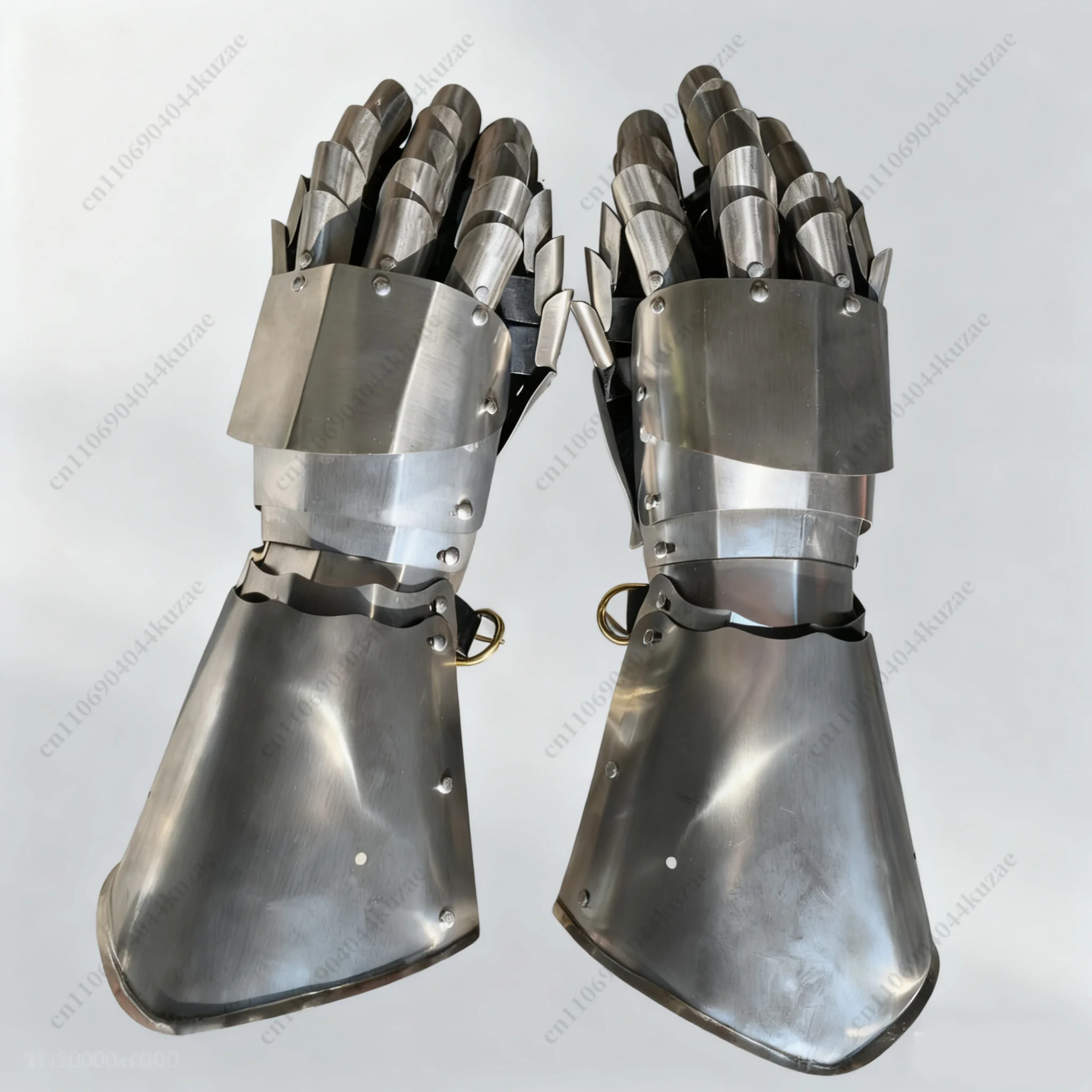 Gothic Knight Medieval European Wrist Finger Armor Wearable Iron Gloves