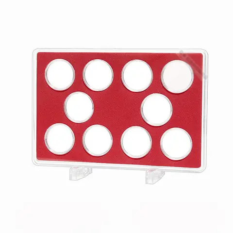 맞는 27mm 30 동전 캡슐 상자 라운드 홀더 플라스틱 투명 디스플레이 케이스 밀폐 컬렉션 스토리지 보호