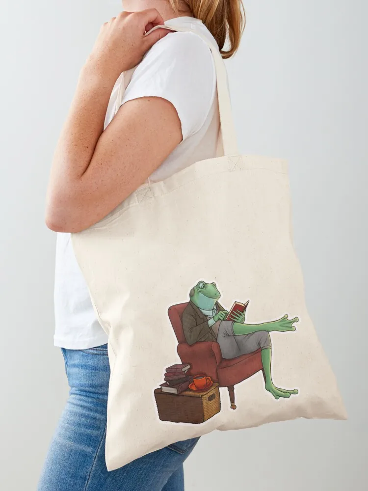 

Froggy Tote Bag supermarket folding bag shopper bag women hand tote men