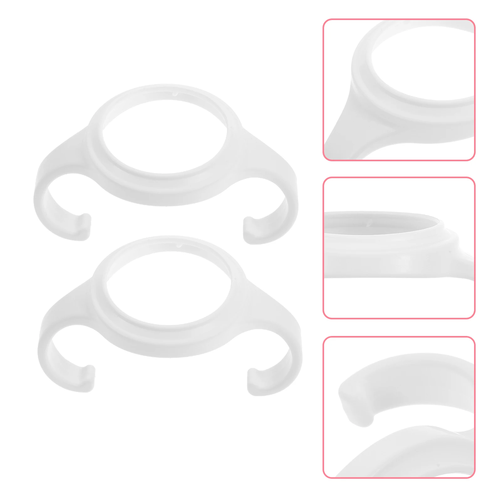 

2 шт., ручки для бутылочек для кормления с защитой от ожогов, эргономичные, полипропиленовые, прочные, простые в установке, портативные ручки для бутылочек с молоком, принадлежности