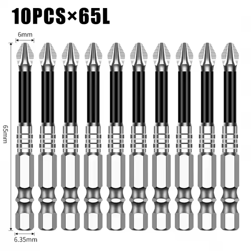 K5 Non-slip High Hardness Bit S2 Strong Magnetic 5A Black Non-slip Cross Head Electric Drill Electric Screwdriver Bit - Image 44