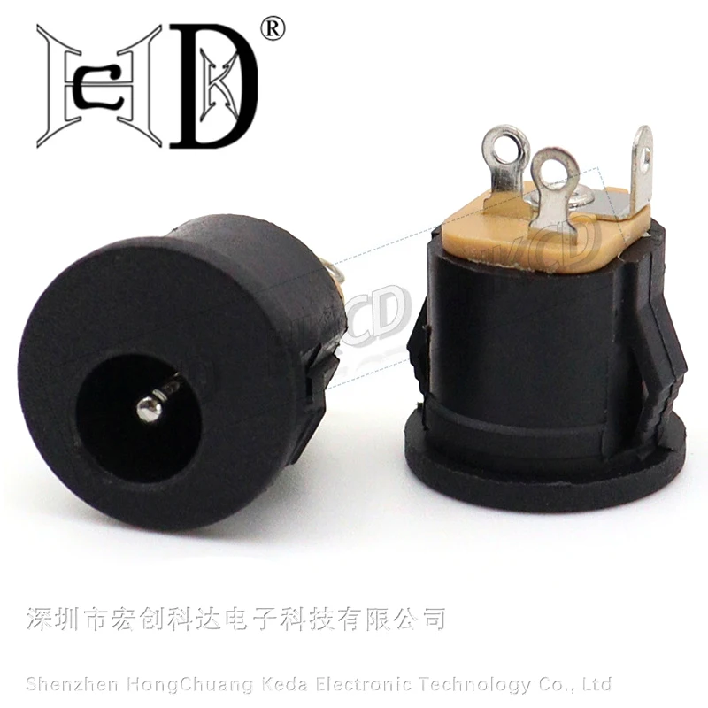 5Pcs DC022K 5.5x2.0/2.5mm Snap-in DC Power Jack Female Socket for Electronic Device Repair