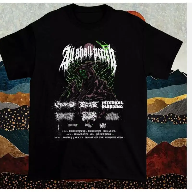 تي شيرت All Shall Perish Band On Tour 2025 بالحجم الكامل S 5XL