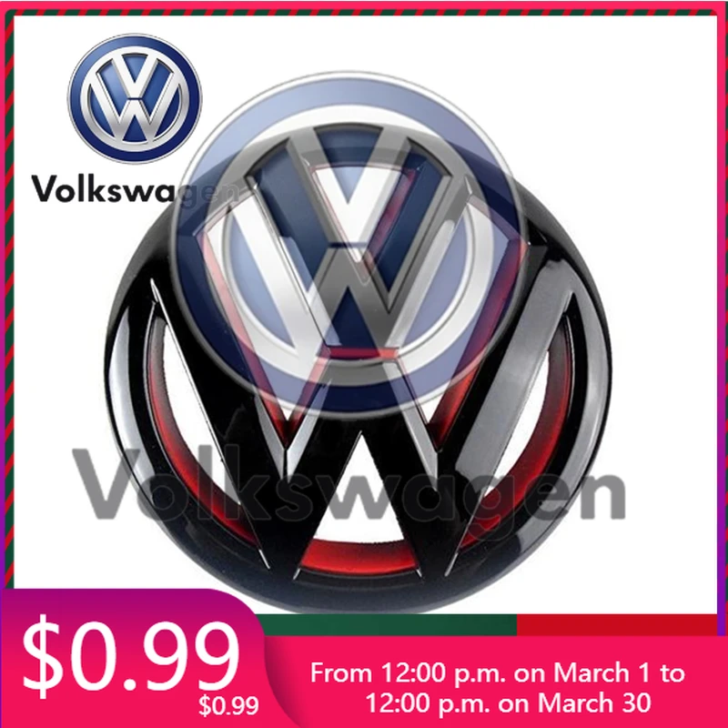 

For VW Volkswagen Car Sticker Car Front Grill Badges Rear Trunk Emblem Lid Covers Logo Sticker For VW Volkswagen Golf 6 gol