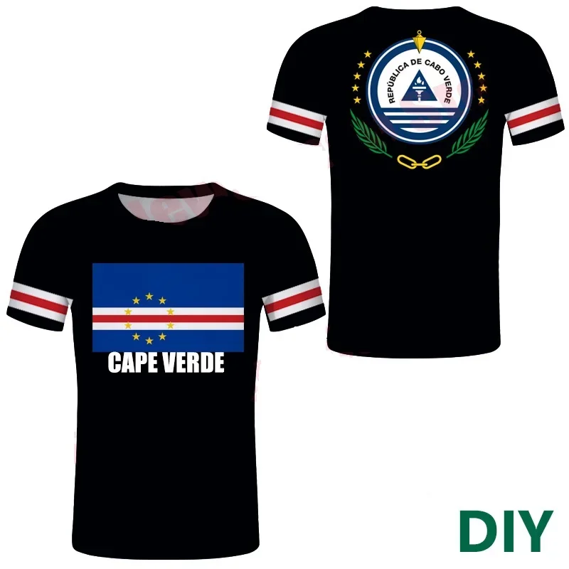 Cape Verde T shirt diy free name number Portuguese MAN t shirt print Kriolu Creole text flag CV nation arab gm photo clothing