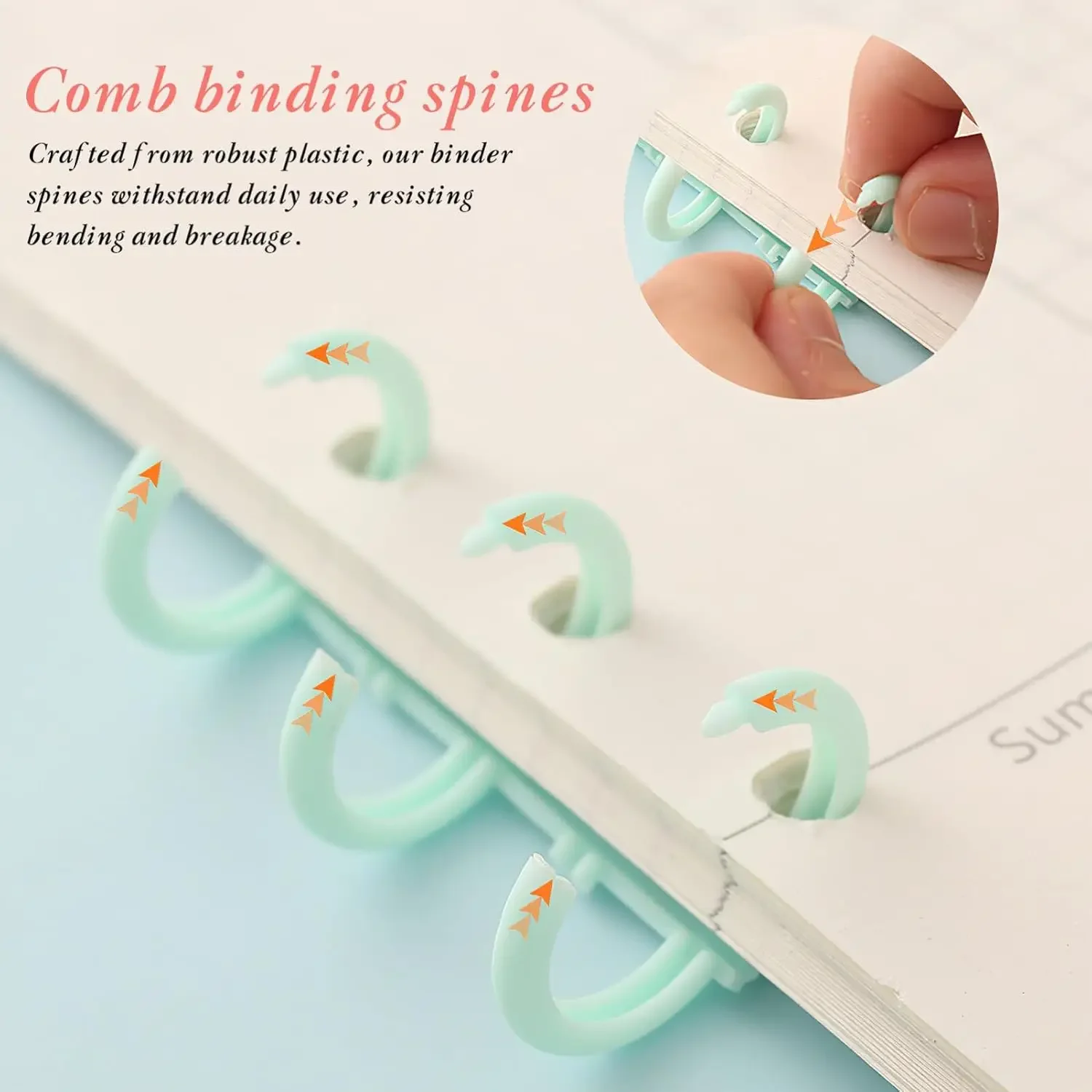 5-10PCS Comb Binding Spines Plastic Spiral Binding Coils 30 Rings Binding Spines for Business Document File Notebook File Making
