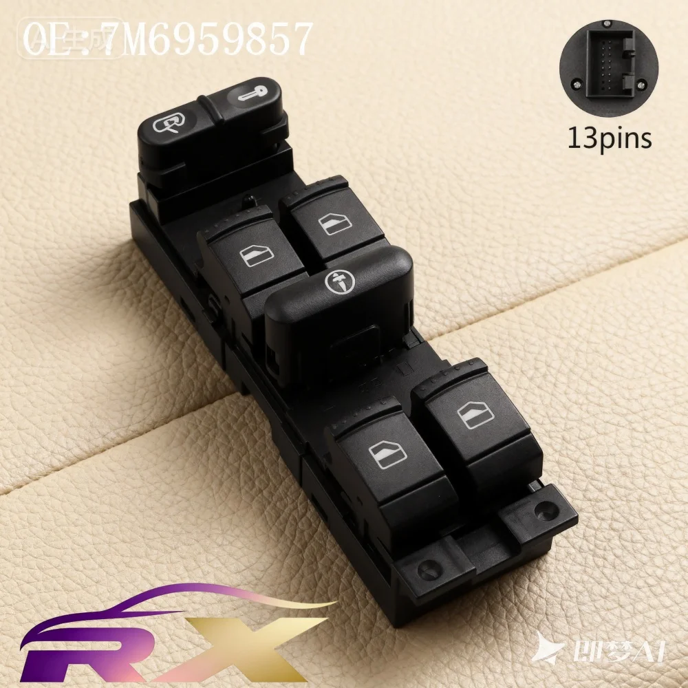 

7M6 959 857 7M6959857 Power window switch Car Window Switch Button Car Window Lifter Control Switch for VW for SHARAN for SEAT A
