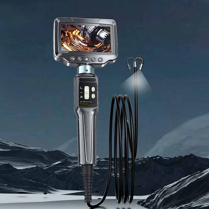 Best 1080P HD Digital Borescope Inspection Camera Handheld IP67 Waterproof 16.5ft Semi-Rigid Cable 4.3'' IPS Screen H.265 CMOS