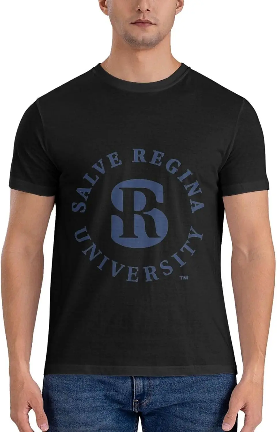 Salve Regina University Logo Cotton Trend Round Neck T-Shirt Men's T-Shirt