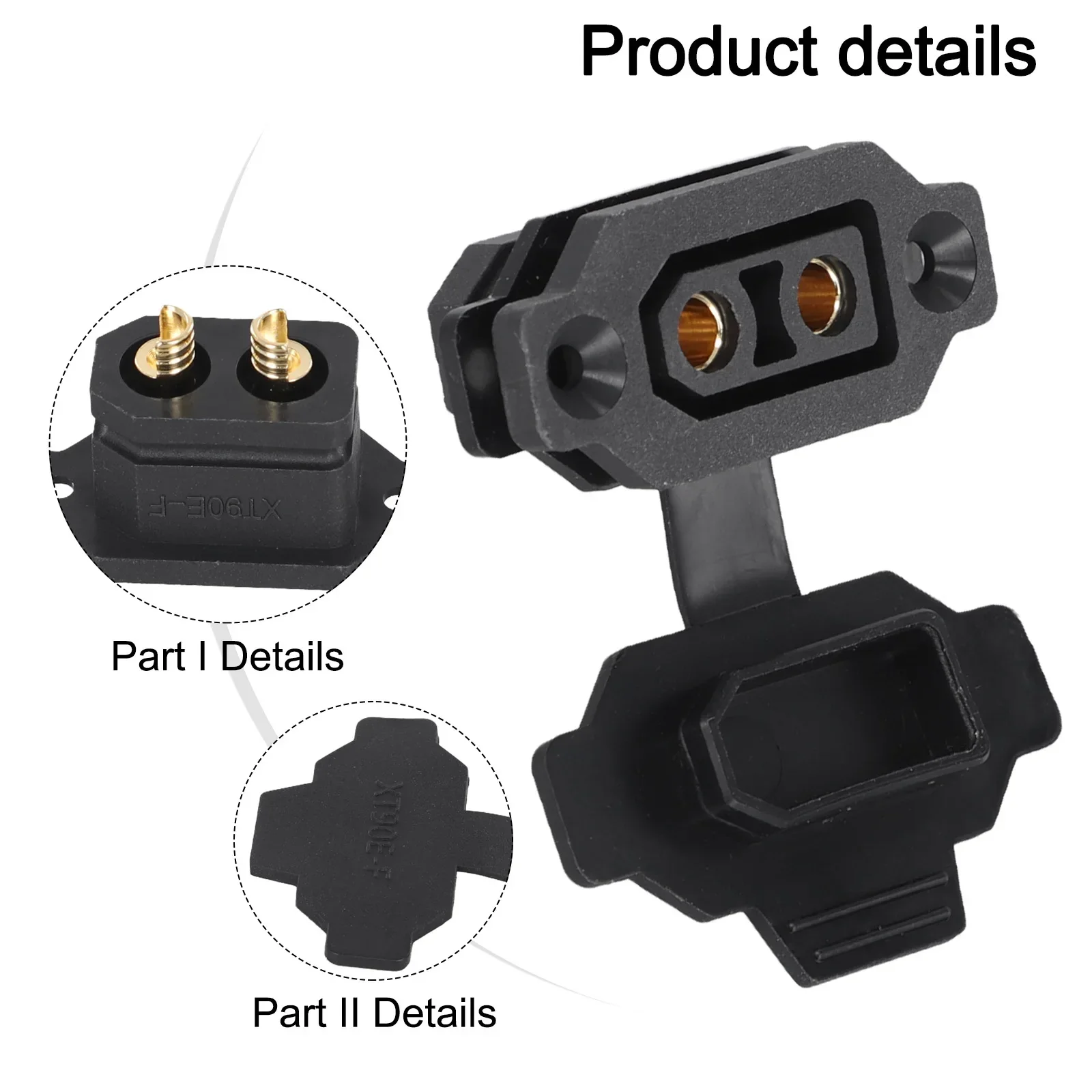 XT90E Lithium Battery Charging Port Plug Fixed Base Electric Vehicle Connector for EV Models Long lasting Performance