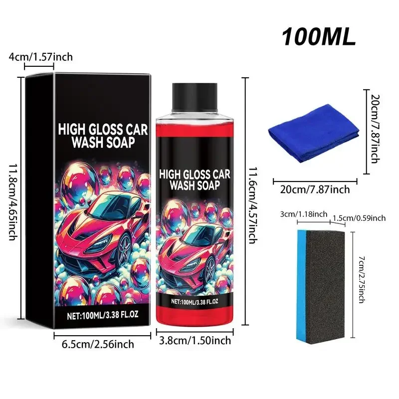 100ml Car Cleaning Foam Liquid Large Capacity High Concentration Foam Car Wash Liquid Auto Washing Car Wash Supplies Accessories